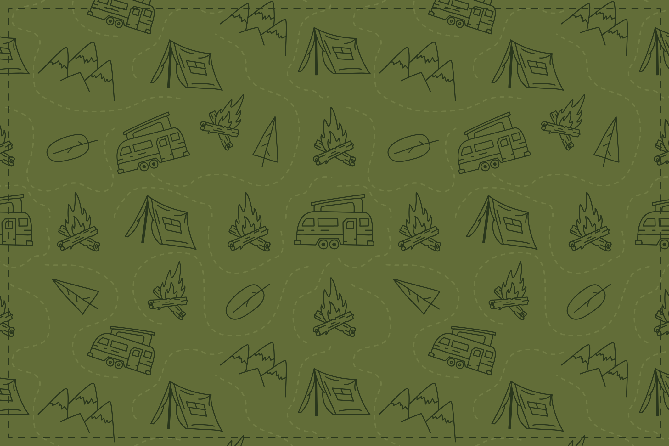 Camping eventyr tema vinyl teppe natur - Tenstickers