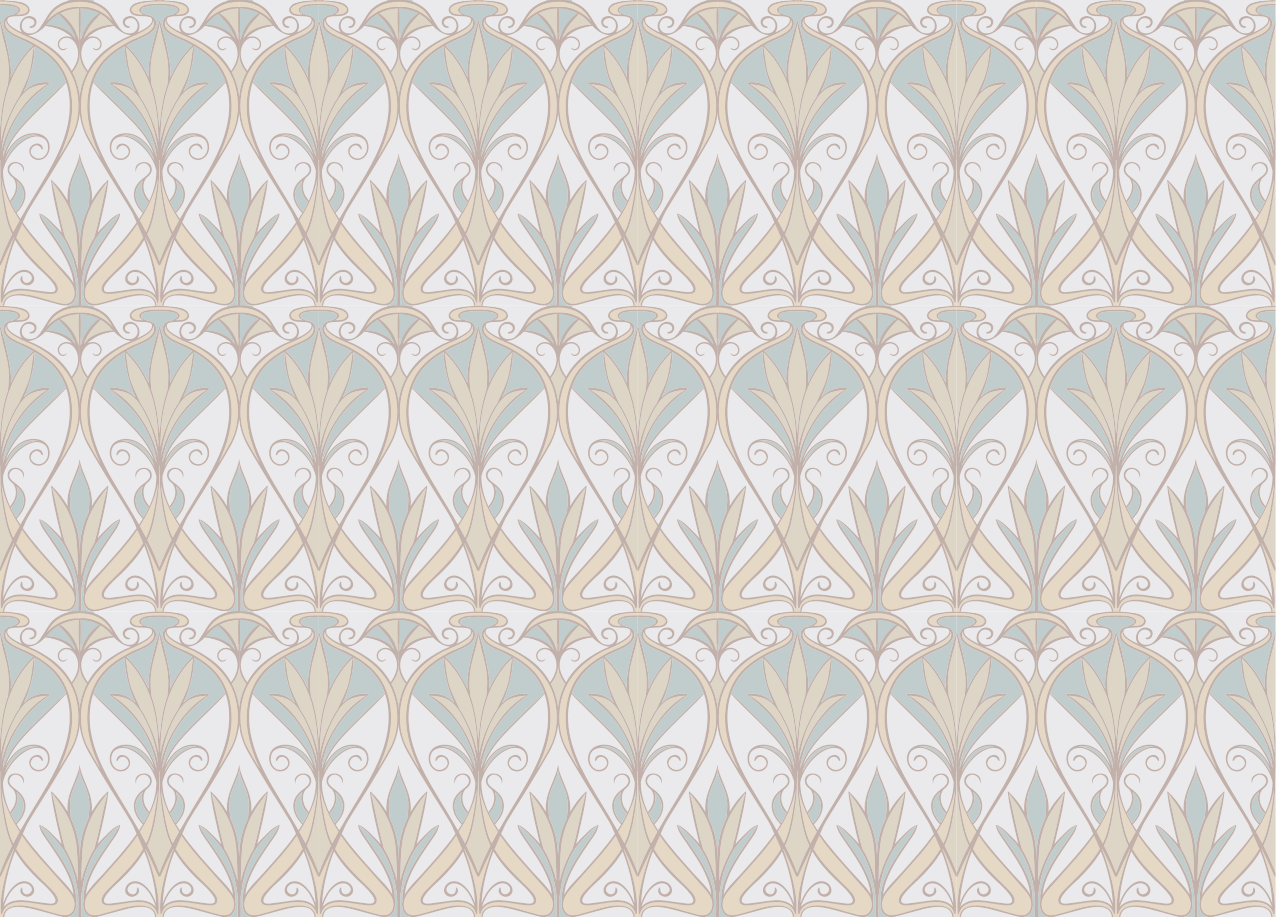 Elegant blomsterinspirasjon vinyl teppe minimalistisk - Tenstickers