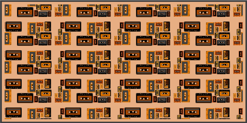 Vintage kassettbånd Vinyl teppe flere barn - Tenstickers