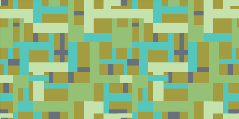 Grønne fargesegmenter vinyl teppe geometrisk - Tenstickers