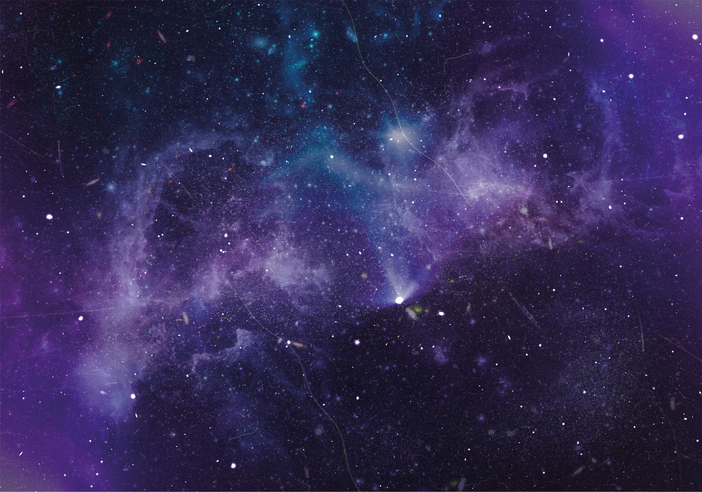 Lilla stjernedusj vinyl teppe natur - Tenstickers