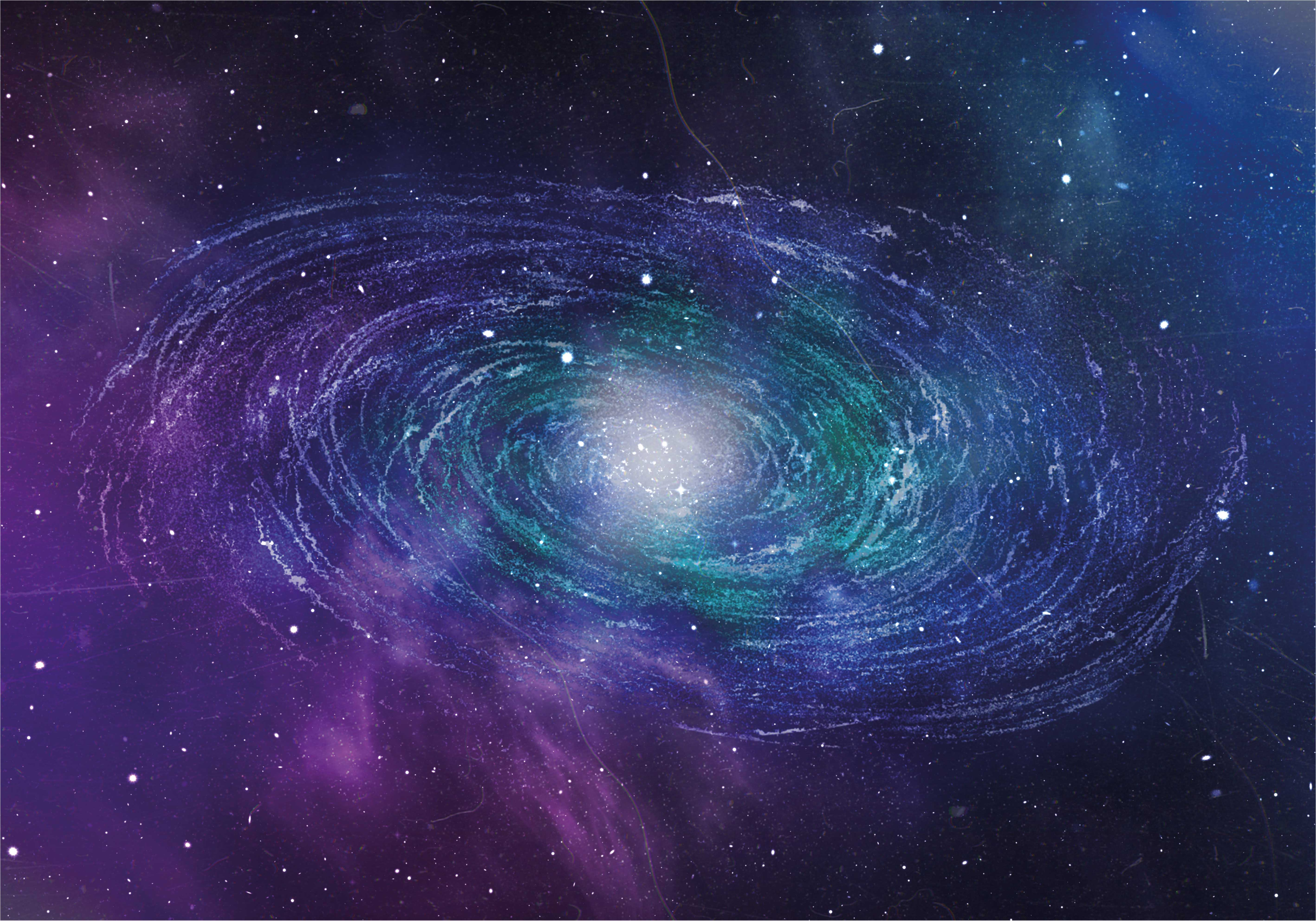 Galaktisk virvelmønster vinyl teppe stjerner - Tenstickers