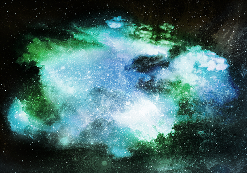 Himmelsk oppdagelse vinyl teppe stjerner - Tenstickers