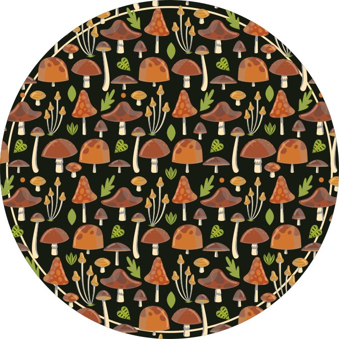 Appelsinsopp og grønne blader vinyl teppe blomster og planter - Tenstickers