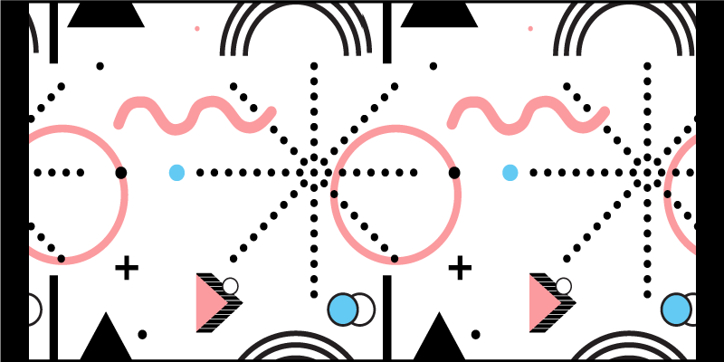 Hvitt geometrisk mønster vinyl teppe moderne - Tenstickers