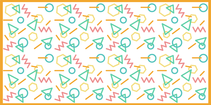 Fargerike formmønstre Vinyl teppe flere barn - Tenstickers