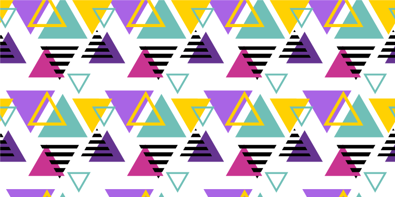 Fargerik trekantarrangement vinyl teppe geometrisk - Tenstickers