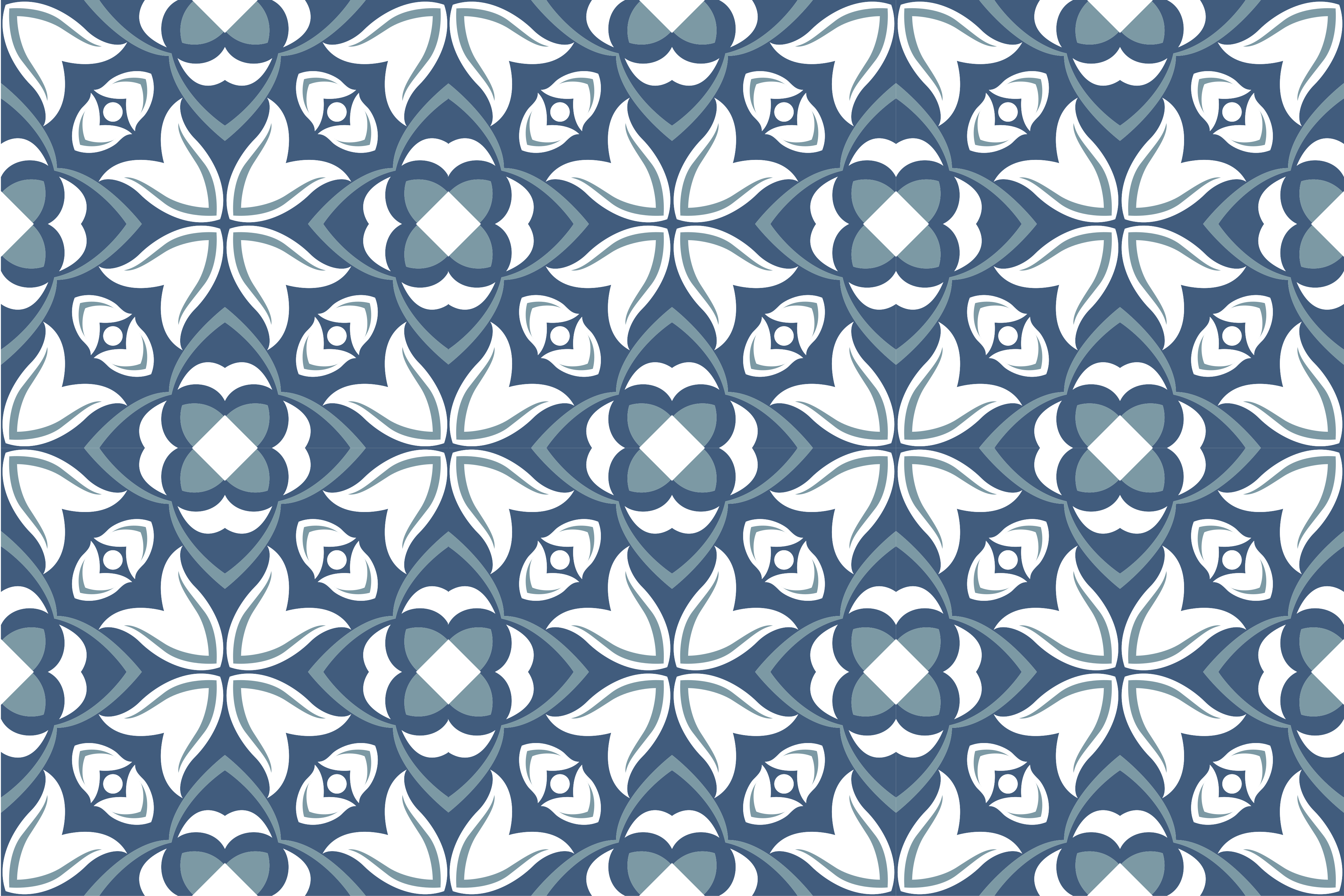 Moderne blå vase "hampton style" vinyl teppe moderne - Tenstickers