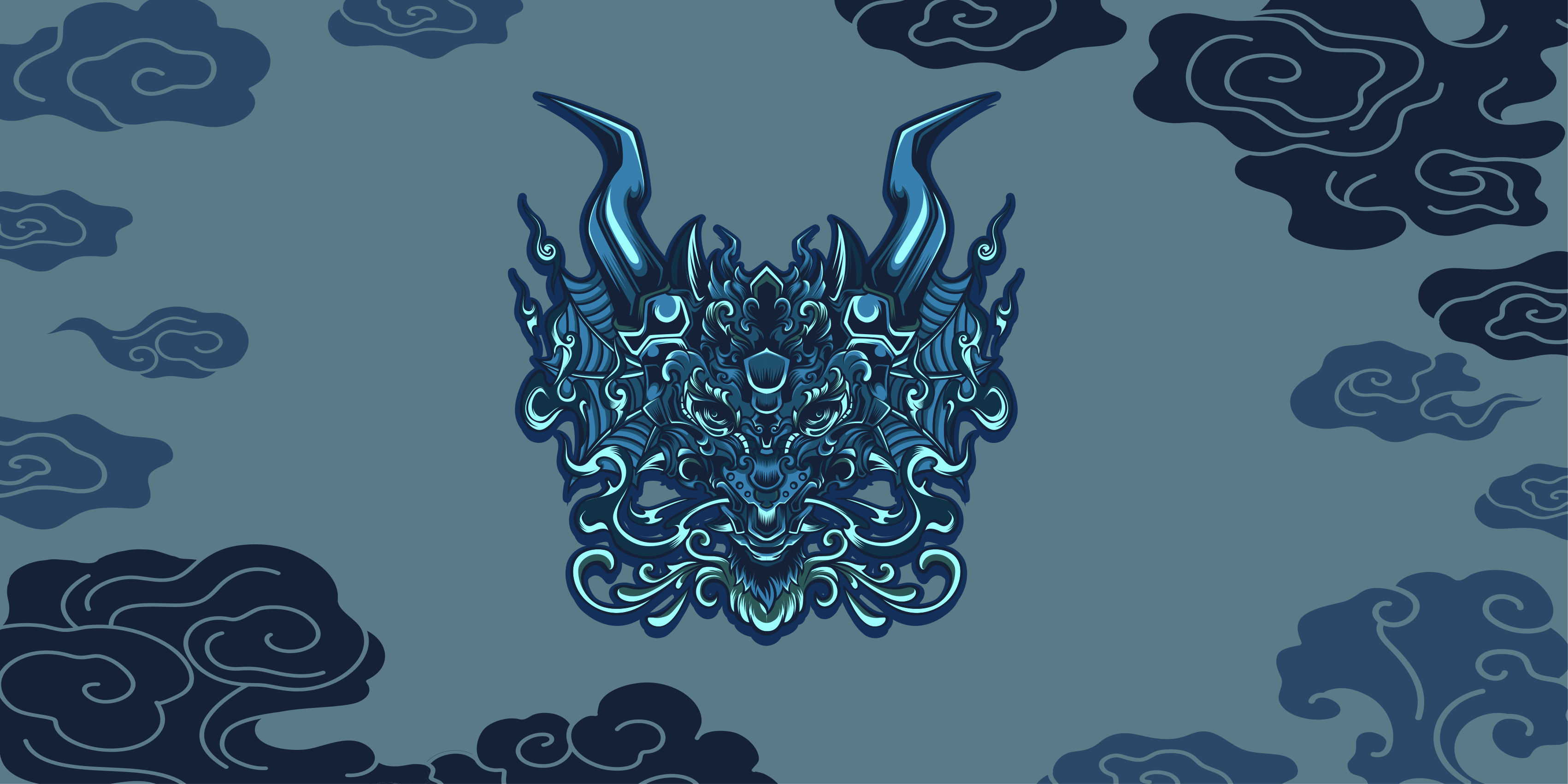 Mytisk drage vinyl teppe dyr - Tenstickers