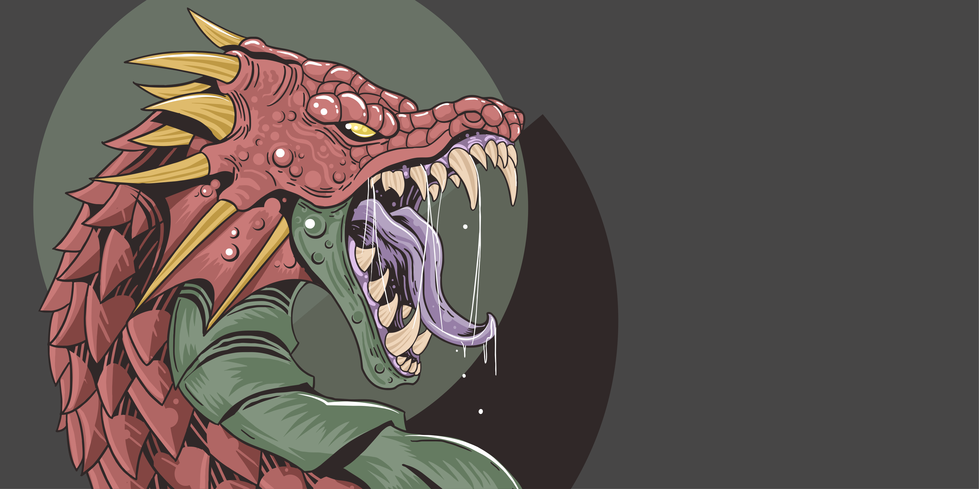 Skremmende drage vinyl teppe dyr - Tenstickers