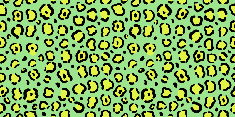 Livlig leopardmønster vinyl teppe dyreavtrykk - Tenstickers