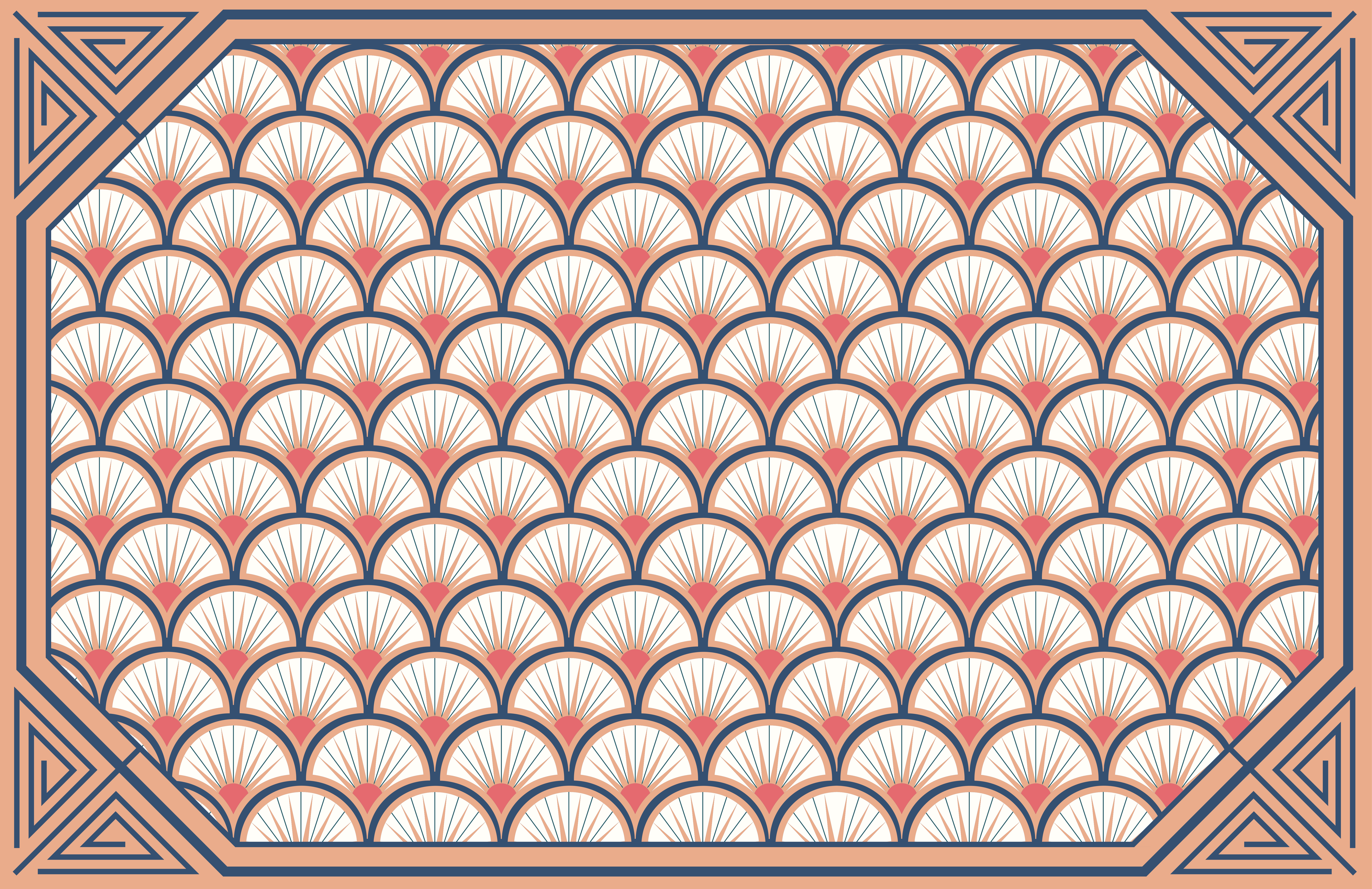 Skallmotiv vinyl teppe hydraulisk - Tenstickers