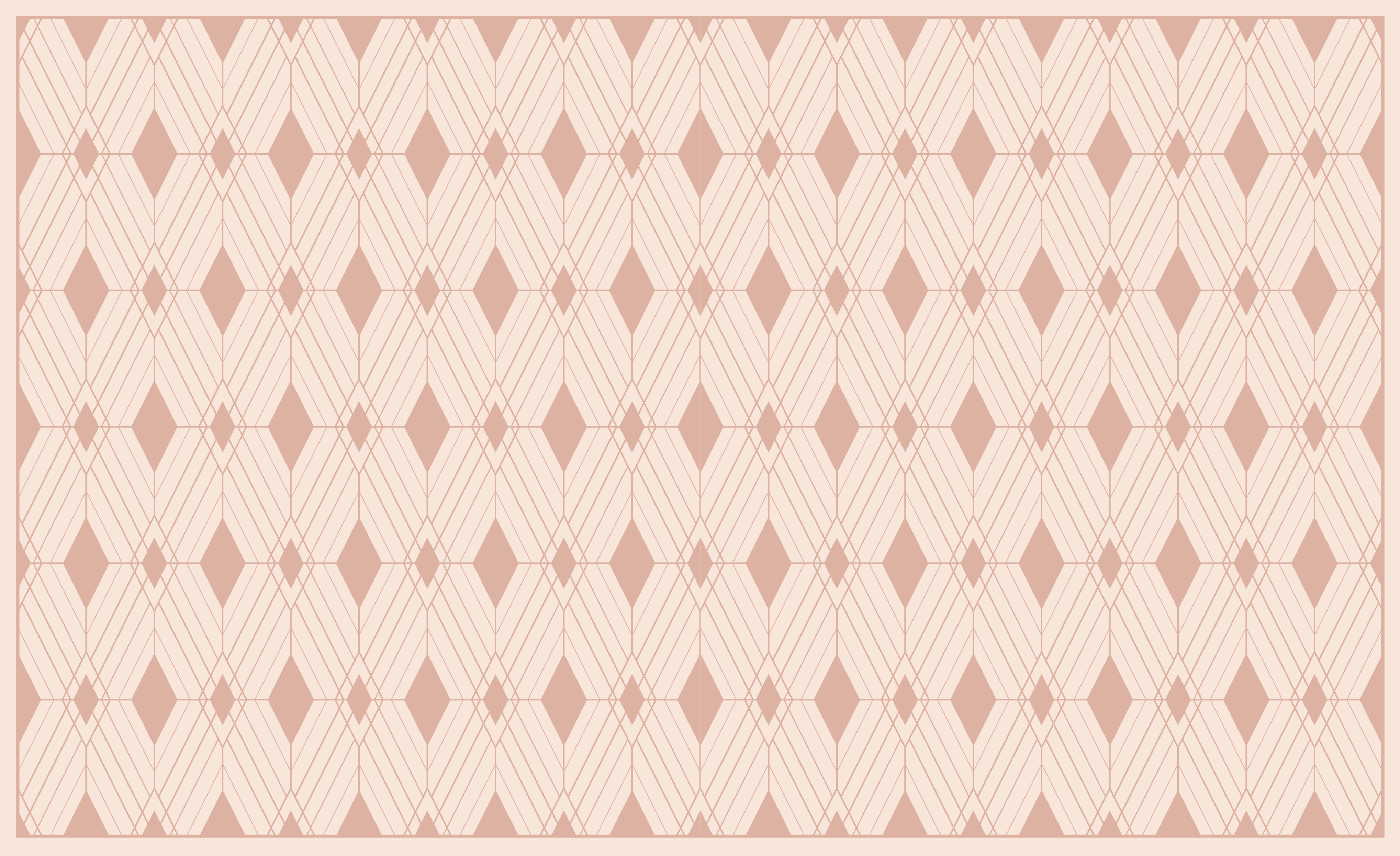 Art deco pastell diamanter vinyl teppe hydraulisk - Tenstickers