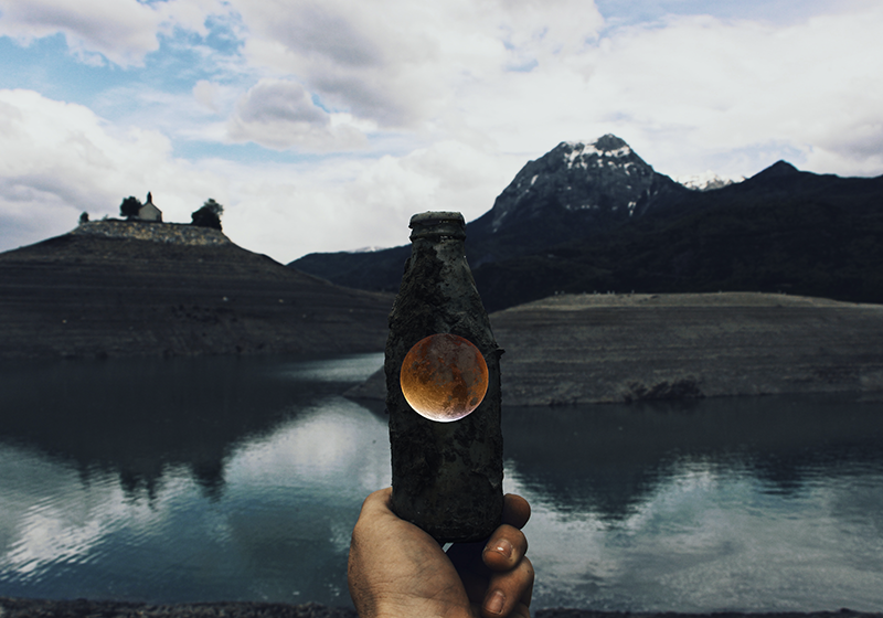 Estetisk design av flaskelys vinyl teppe ungdom - Tenstickers