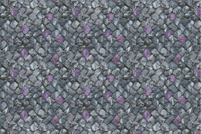 Grå asfaltert gangvei Vinyl teppe steiner - Tenstickers