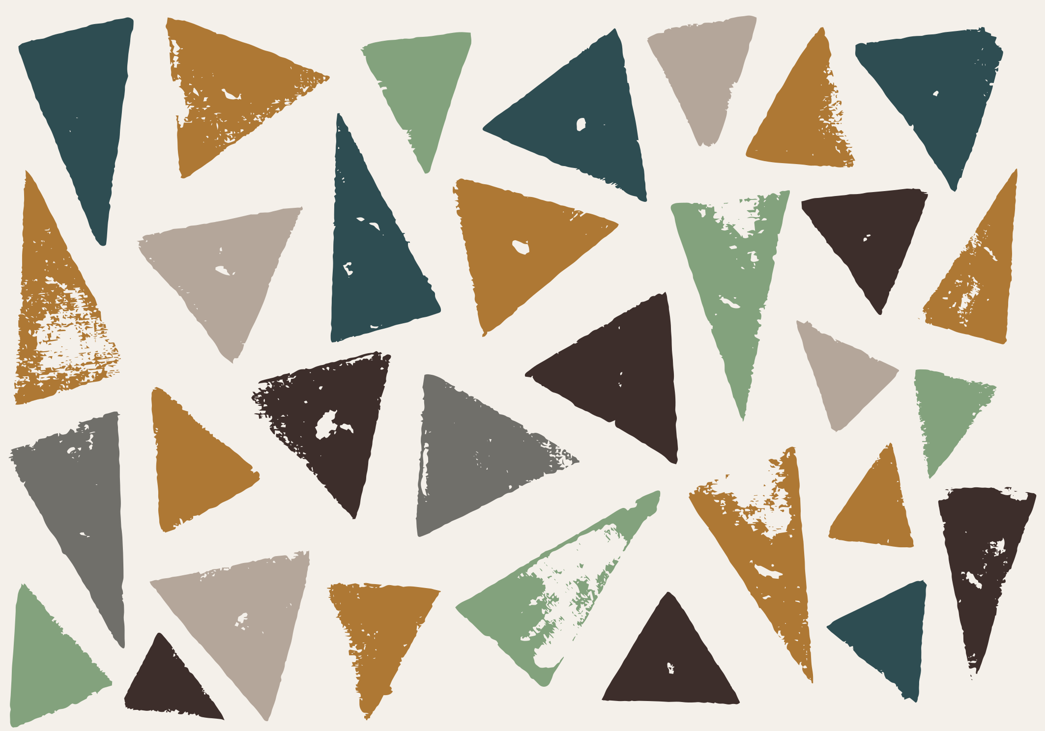 Levende trekantmotiv vinyl teppe minimalistisk - Tenstickers