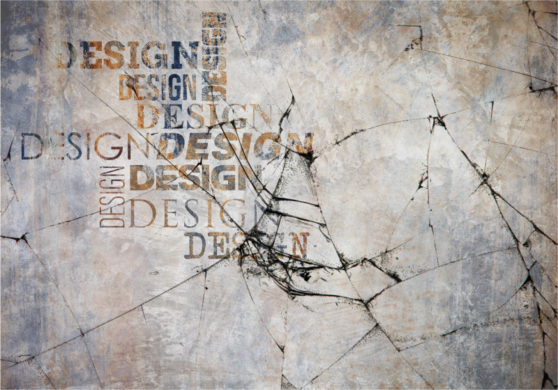 Gammel industribetong med tekster vinyl teppe moderne - Tenstickers