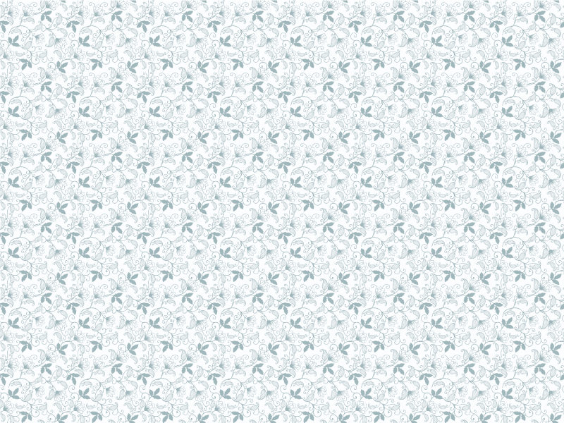 Blå og hvit floral grandmillenial stil vinyl teppe blomster og pl - Tenstickers