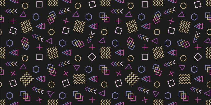 Retro geometriske former vinyl teppe vintage - Tenstickers