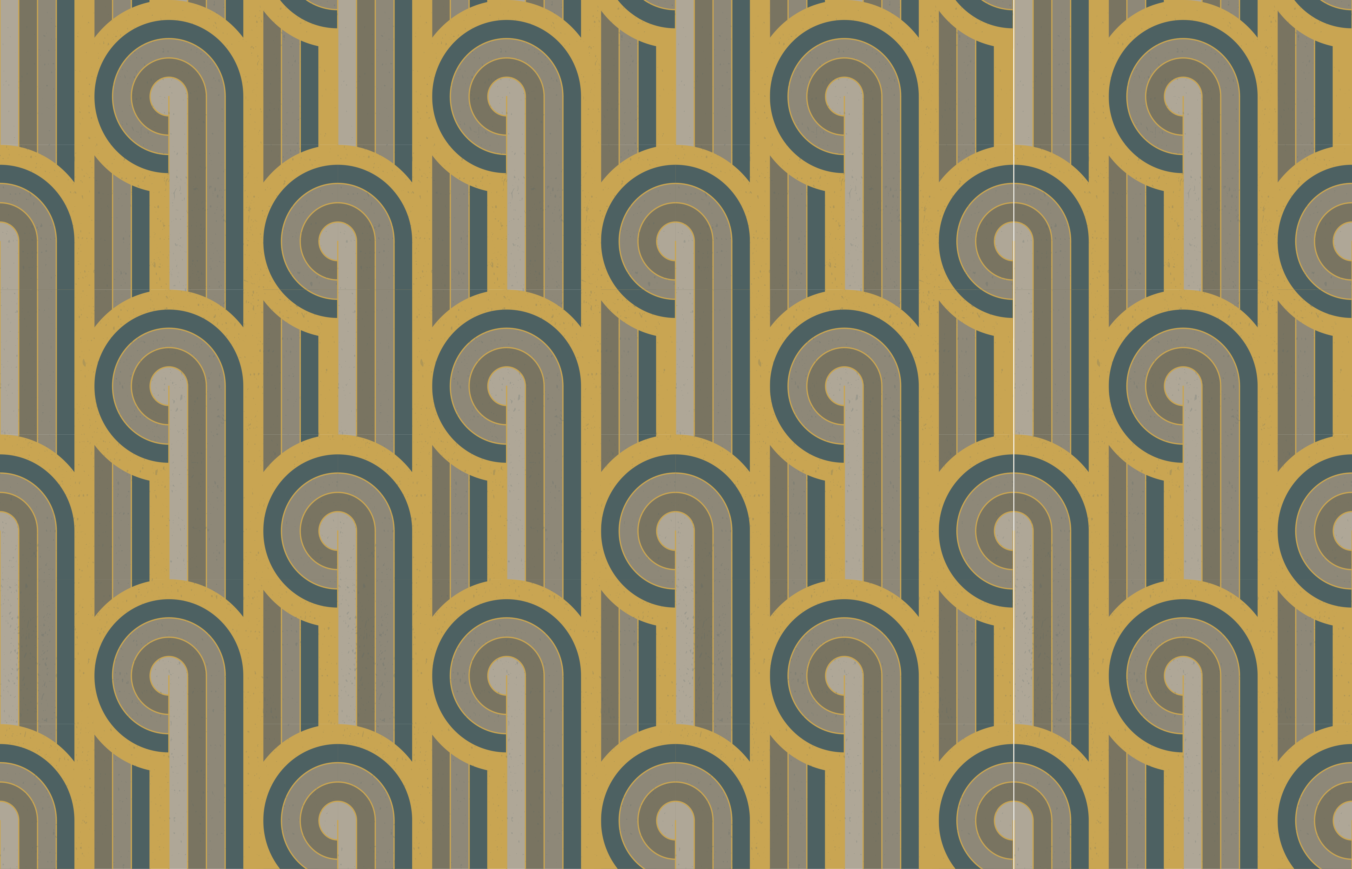 Geometrisk mønster eleganse vinyl teppe vintage - Tenstickers