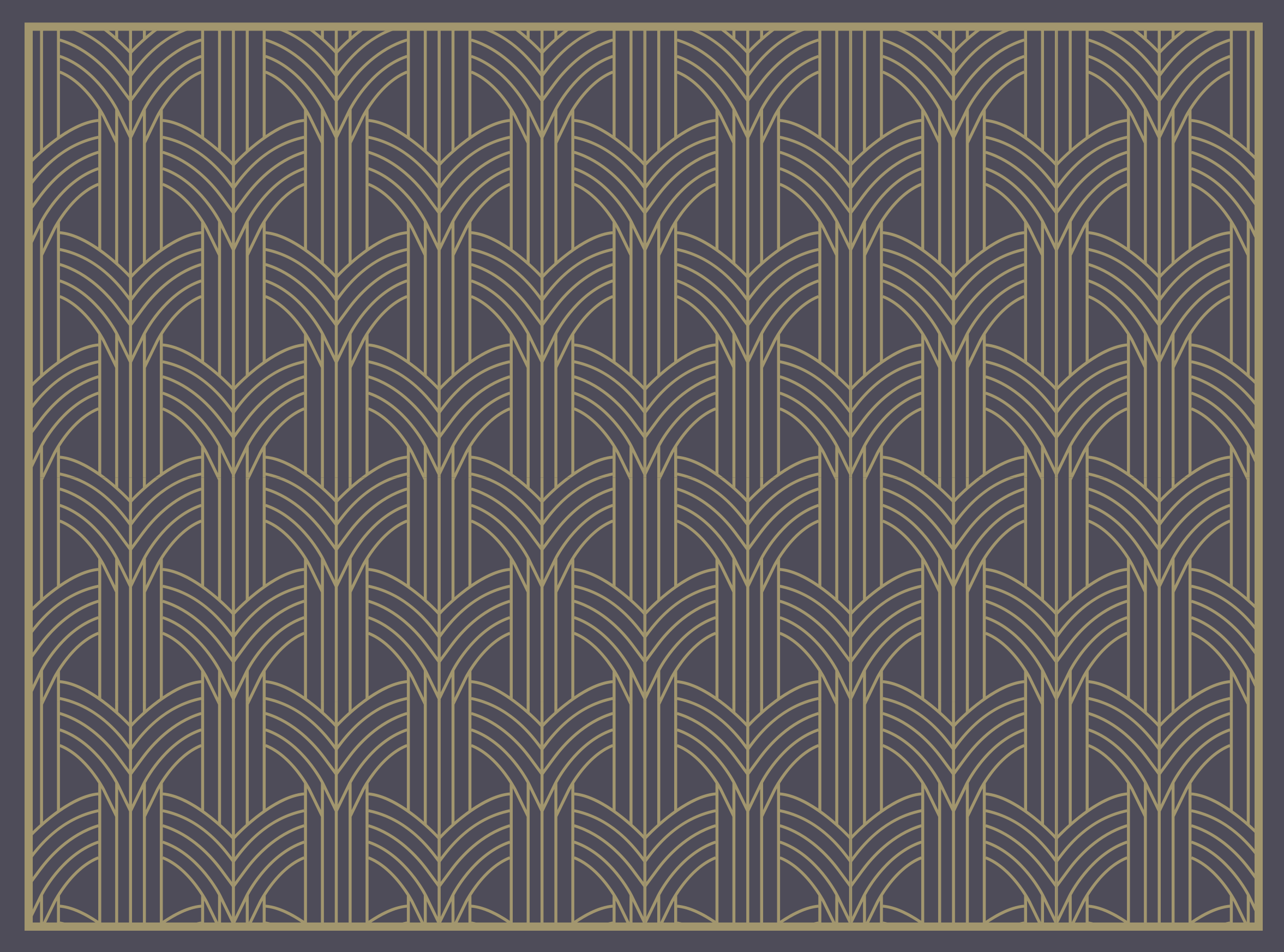 Geomønster i art deco-stil vinyl teppe geometrisk - Tenstickers