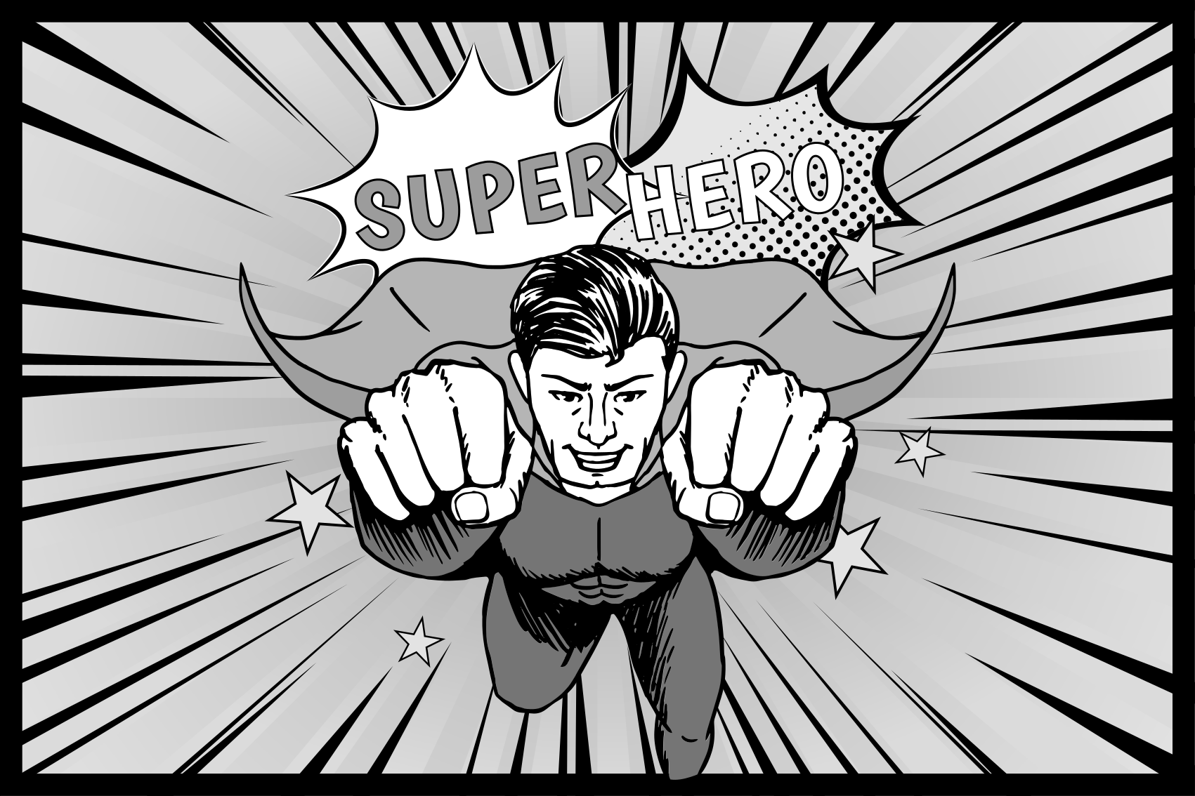 Dynamisk superheltgrafikk vinyl teppe spedbarn - Tenstickers