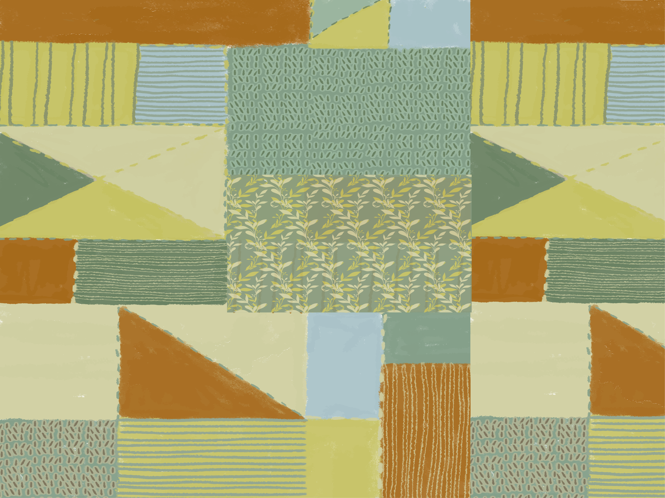 Fargerike geometriske mønstre vinylteppe - Tenstickers