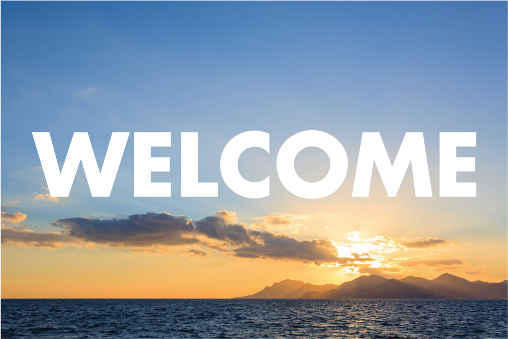 Solnedgang velkommen inngang vinyl teppe mottak - Tenstickers