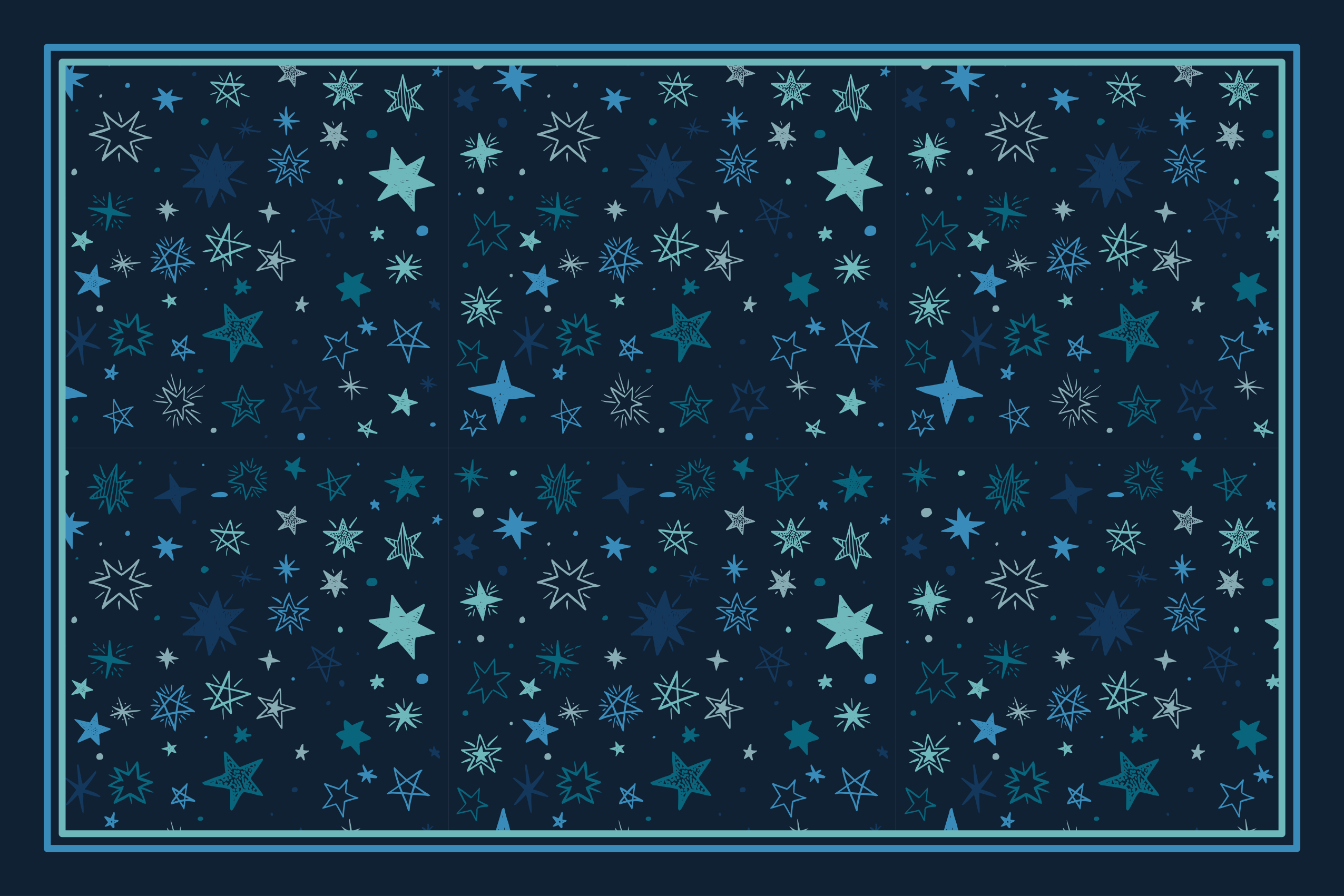 Stjerner design juledekor Jul vinyl teppe - Tenstickers