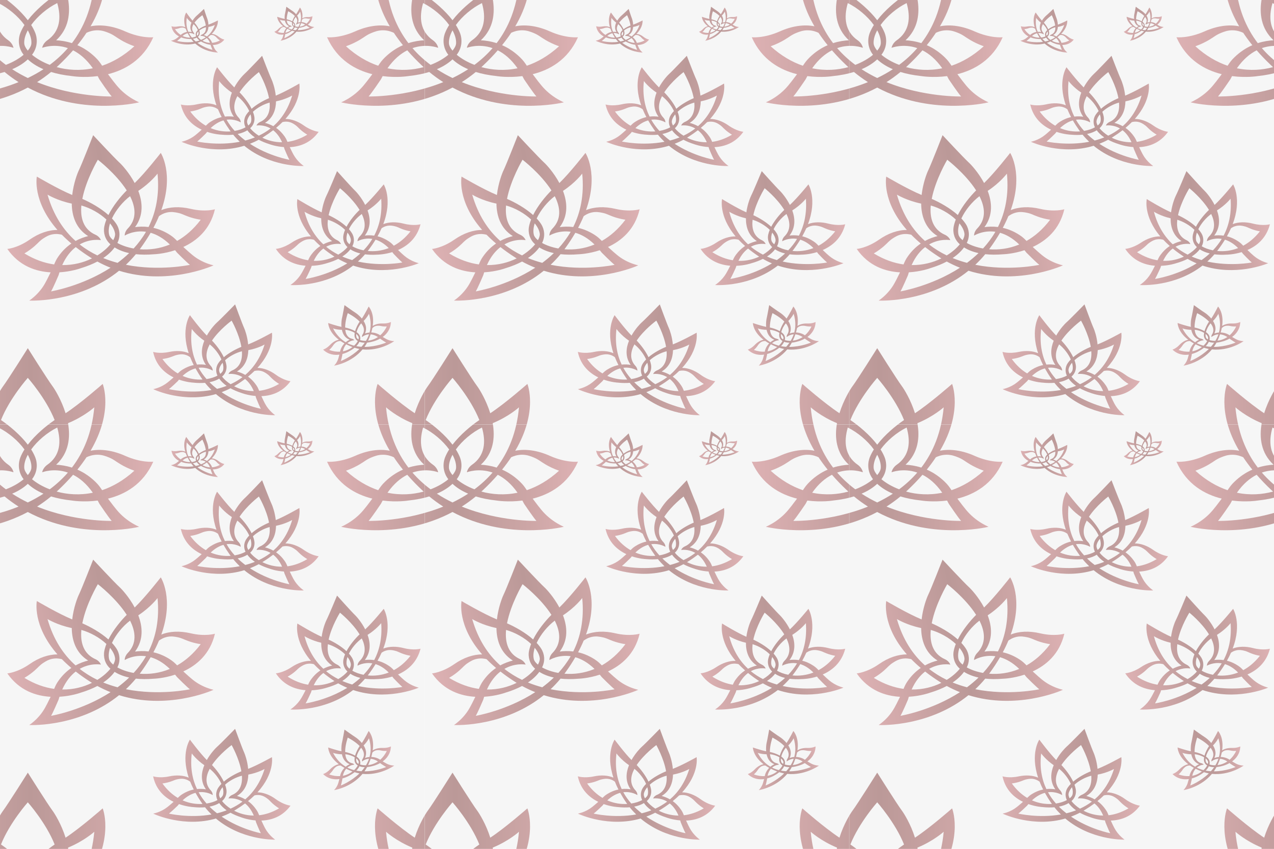 Lotus symmetri mønster vinyl teppe blomster og planter - Tenstickers