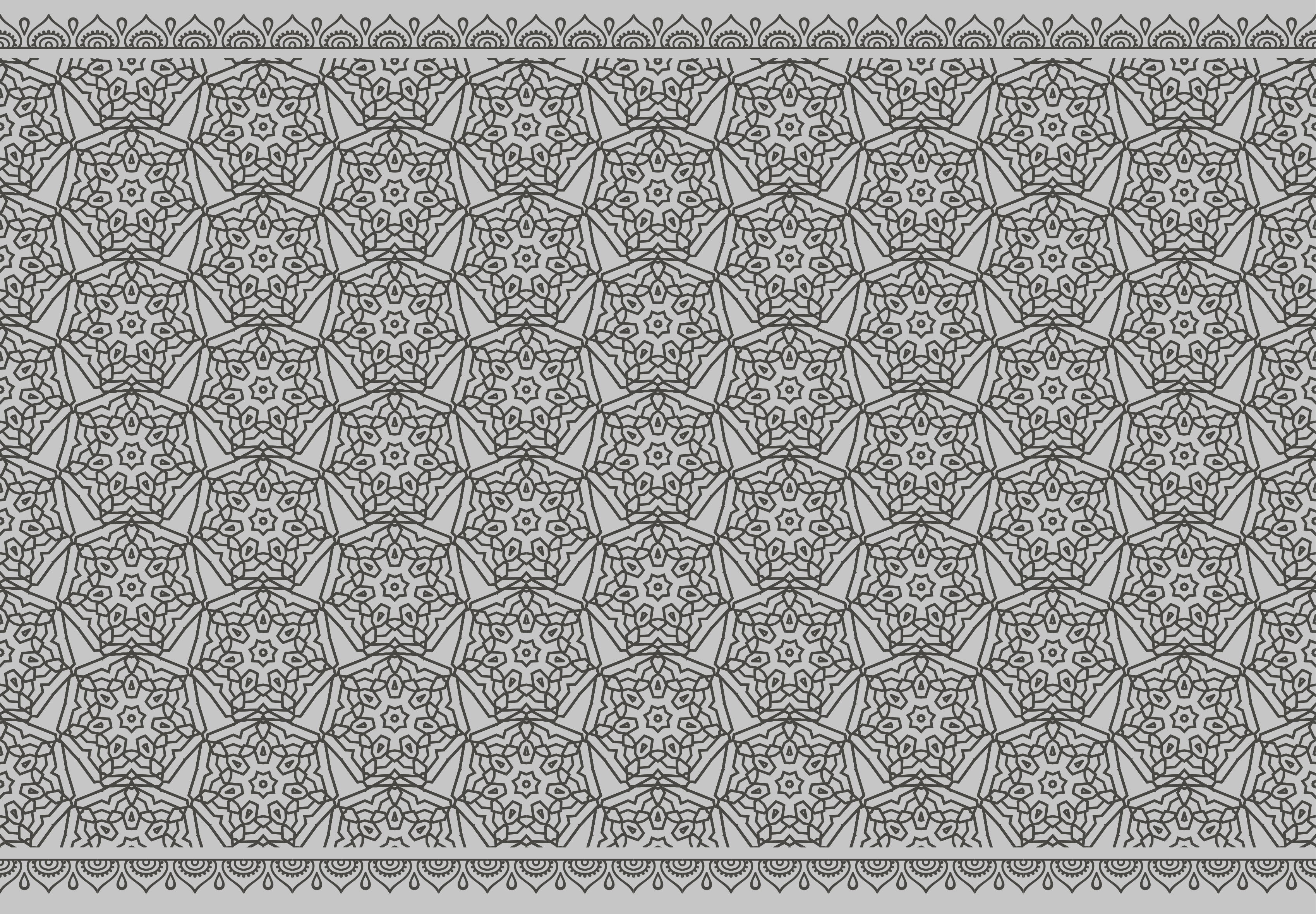 Mandala symmetri mandala vinyl teppe - Tenstickers