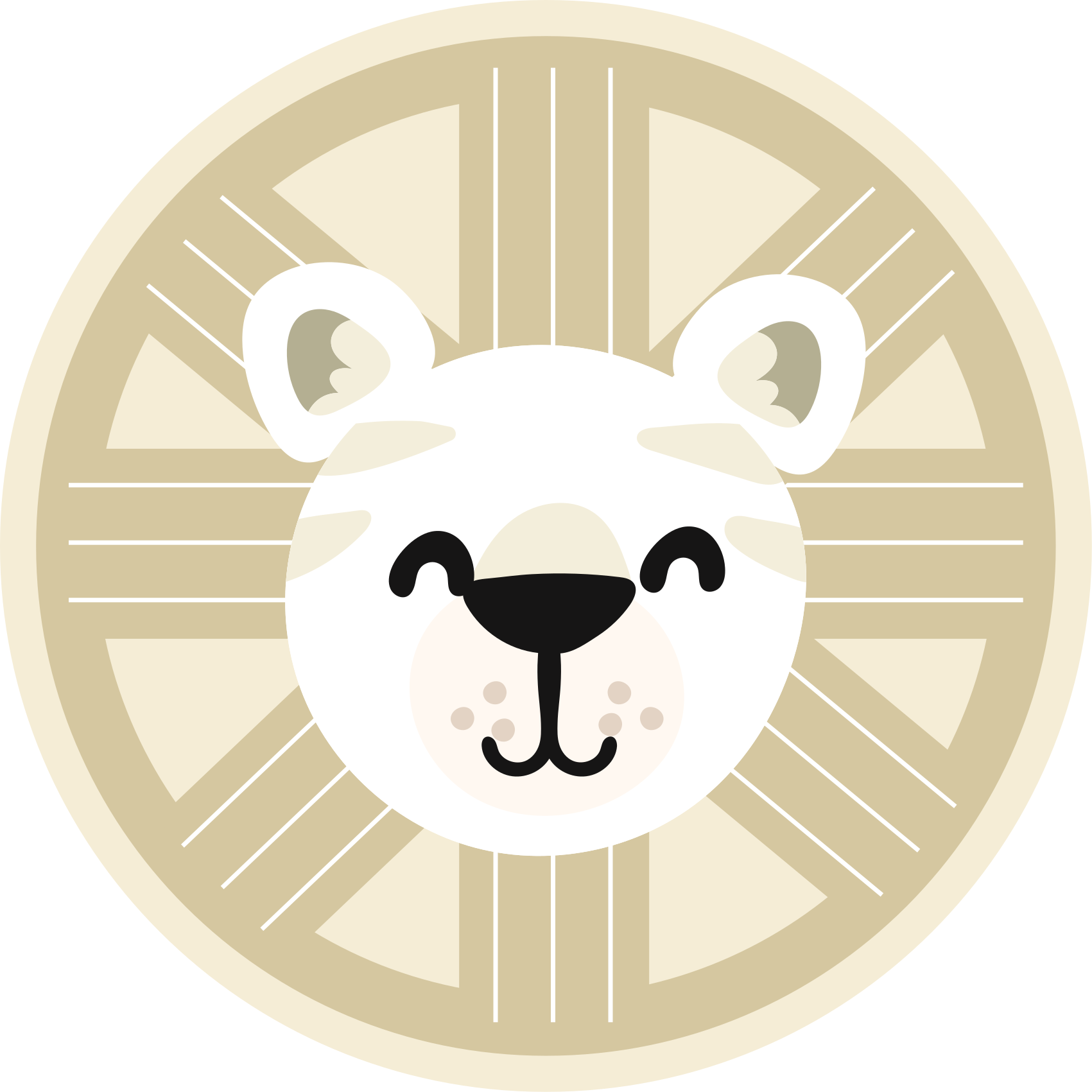 Smilende løve grafikk baby vinylteppe - Tenstickers