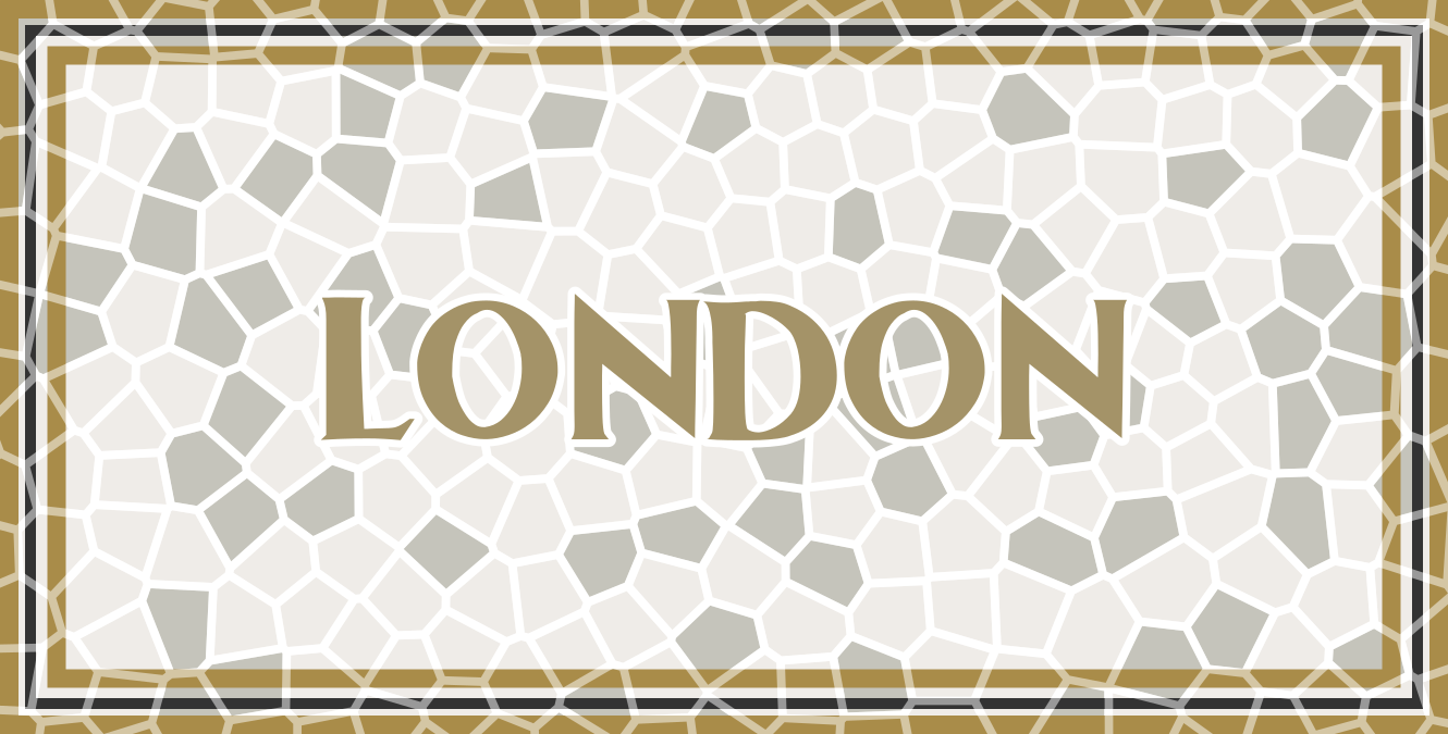 London mosaikk mosaikk vinyl teppe - Tenstickers