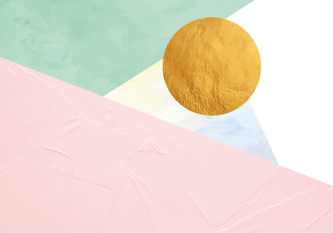 Geometriske pastellformer vinyl teppe geometrisk - Tenstickers