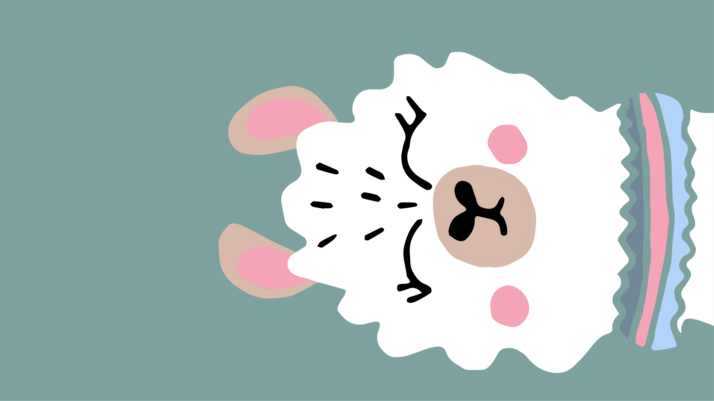 Lam illustrasjon baby vinylteppe - Tenstickers