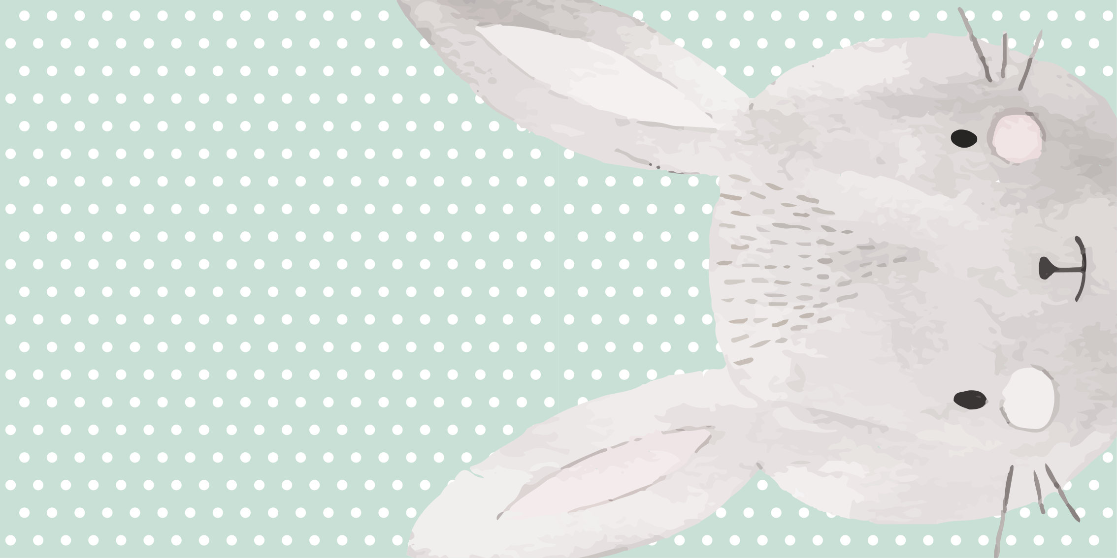 Kanin illustrasjon vinyl teppe baby - Tenstickers