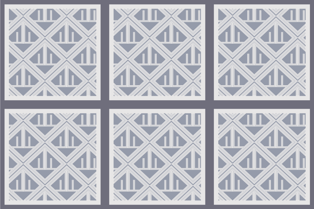 Geometrisk mønster array geometriske vinyl teppe - Tenstickers