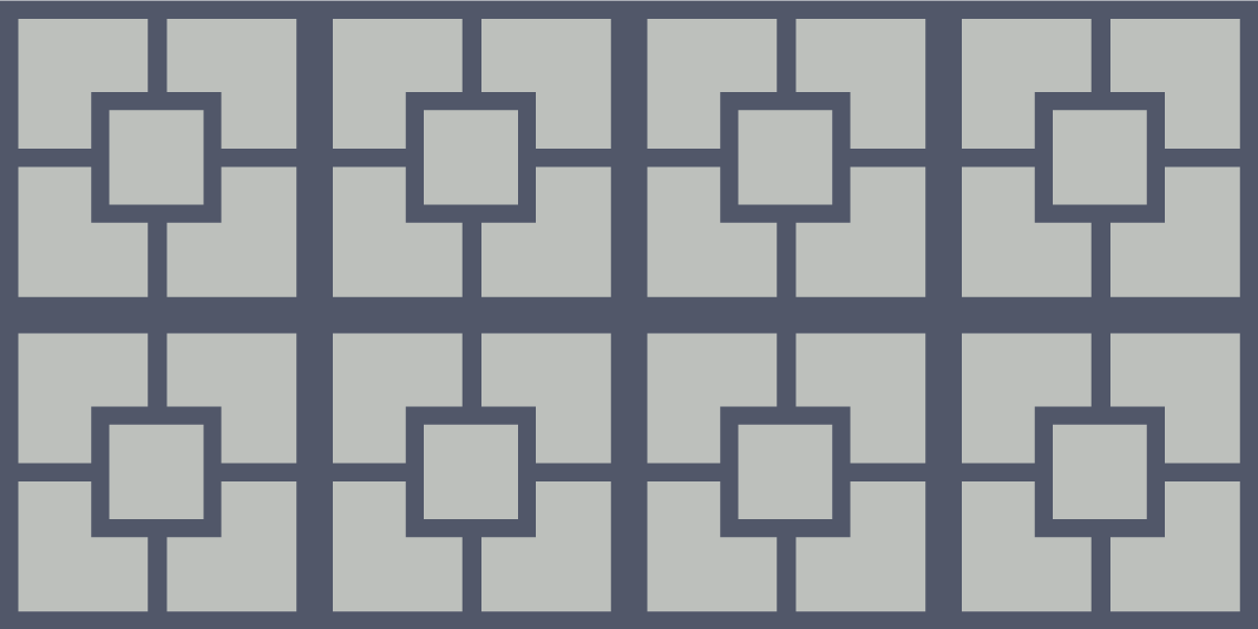 Vinyl teppe geometrisk firkantet mønster - Tenstickers