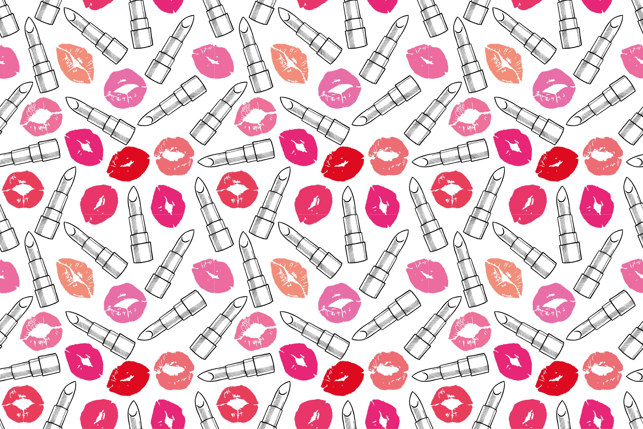 Leppestifter og lepper vinyl teppe ungdom - Tenstickers