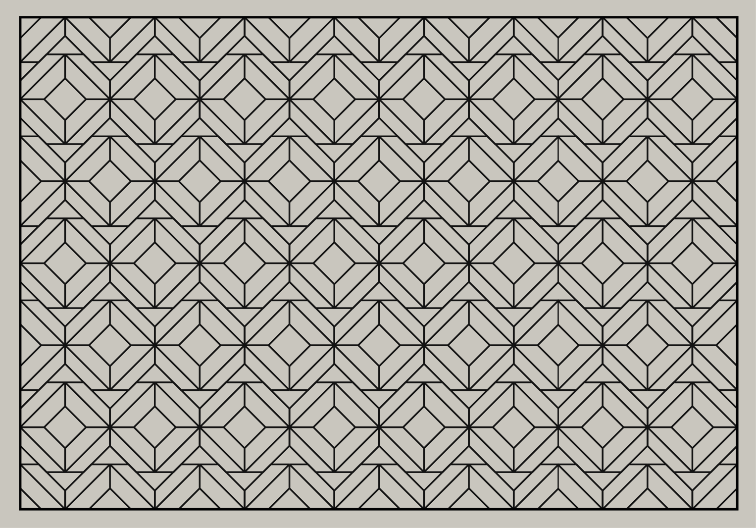 Svart og hvitt kvadratisk mønster vinyl teppe geometrisk - Tenstickers