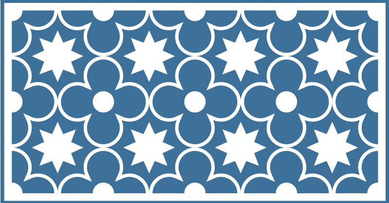 Minimalistisk lyseblått mønster vinylteppe - Tenstickers