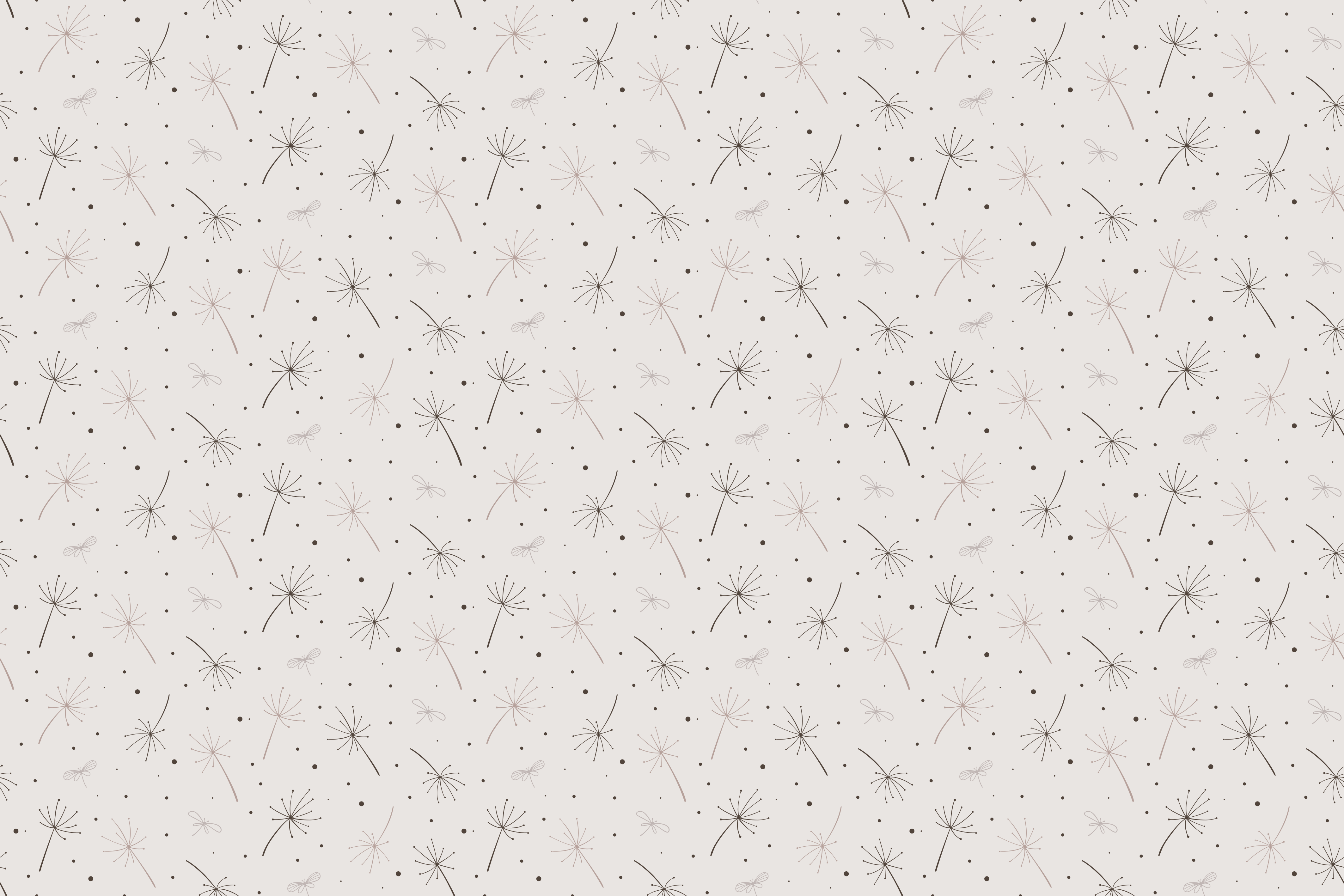 Løvetann mønster vinyl teppe blomster og planter - Tenstickers