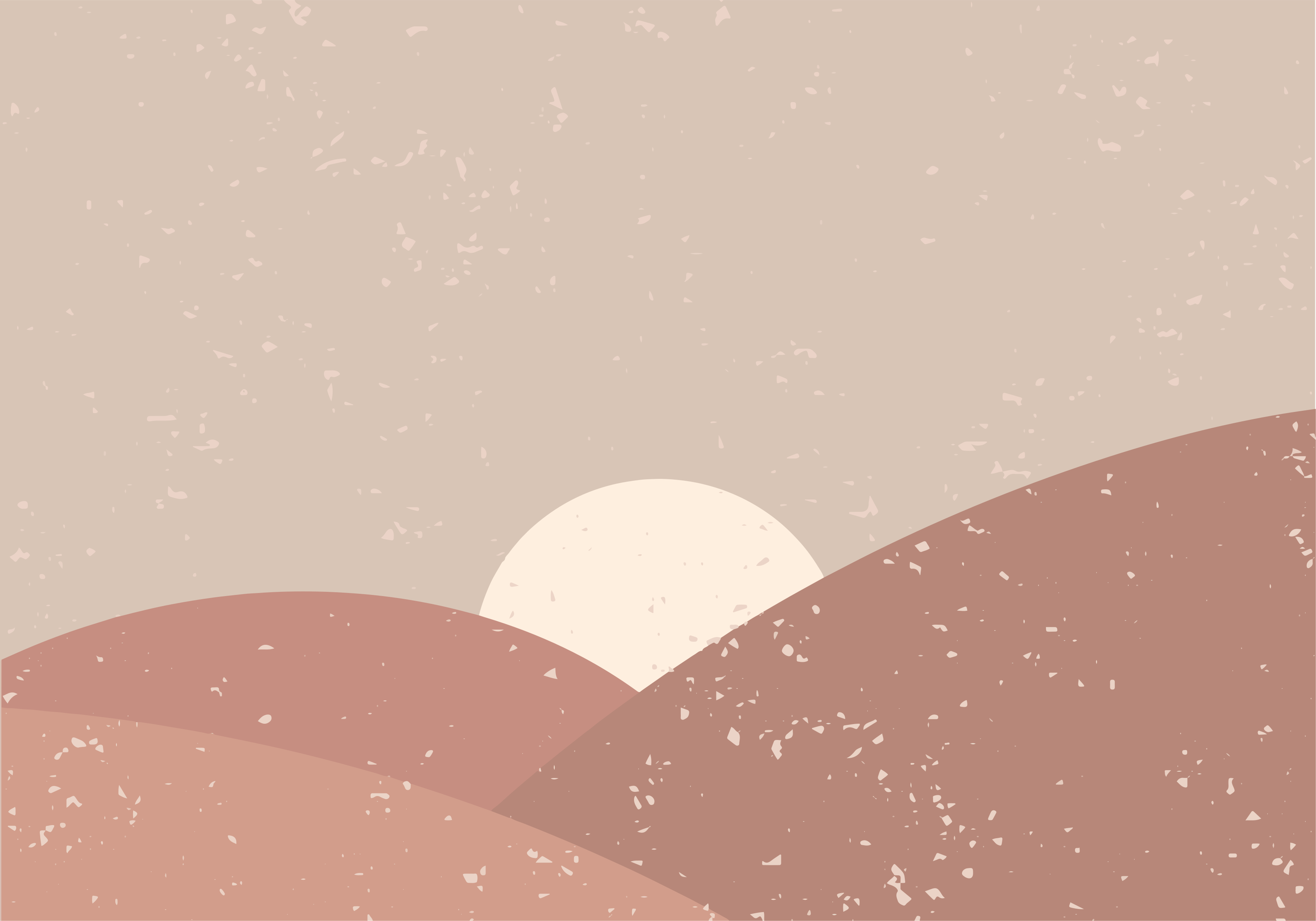 Abstrakt landskap vinyl teppe minimalistisk - Tenstickers