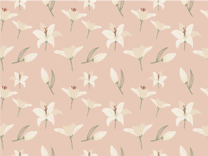 Floral pastell eleganse vinyl teppe blomster og planter - Tenstickers