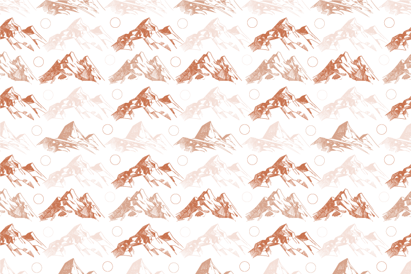 Terracotta fjellmønster vinyl teppe natur - Tenstickers