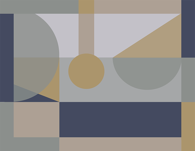 Grå og brun med kanter vinyl teppe geometrisk - Tenstickers