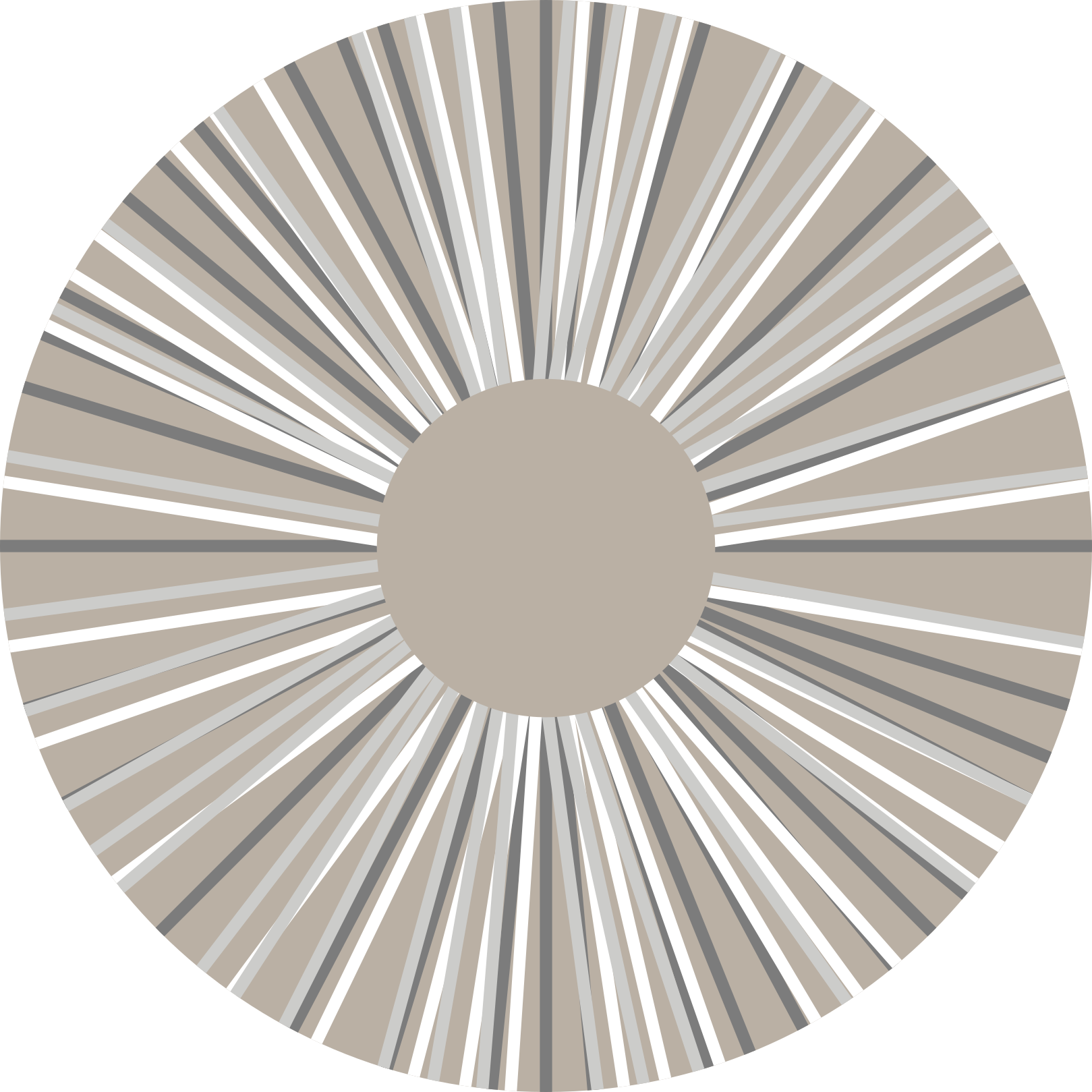 Geometrisk Burst runde mønster vinyl teppe - Tenstickers