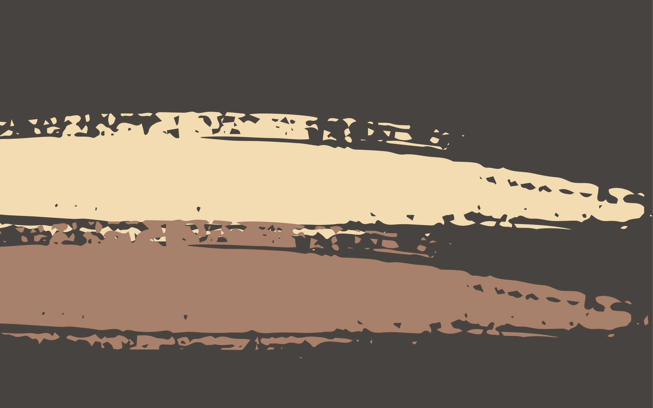 Abstrakt teksturert stripe vinyl teppe brun - Tenstickers