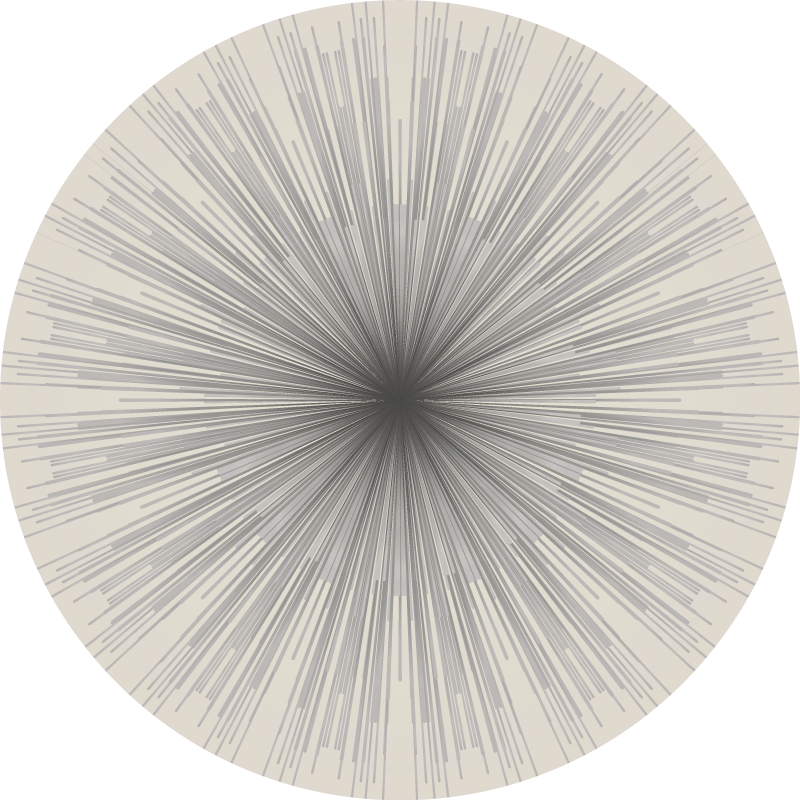 Geometrisk Burst rundt design minimalistiske vinylteppe - Tenstickers