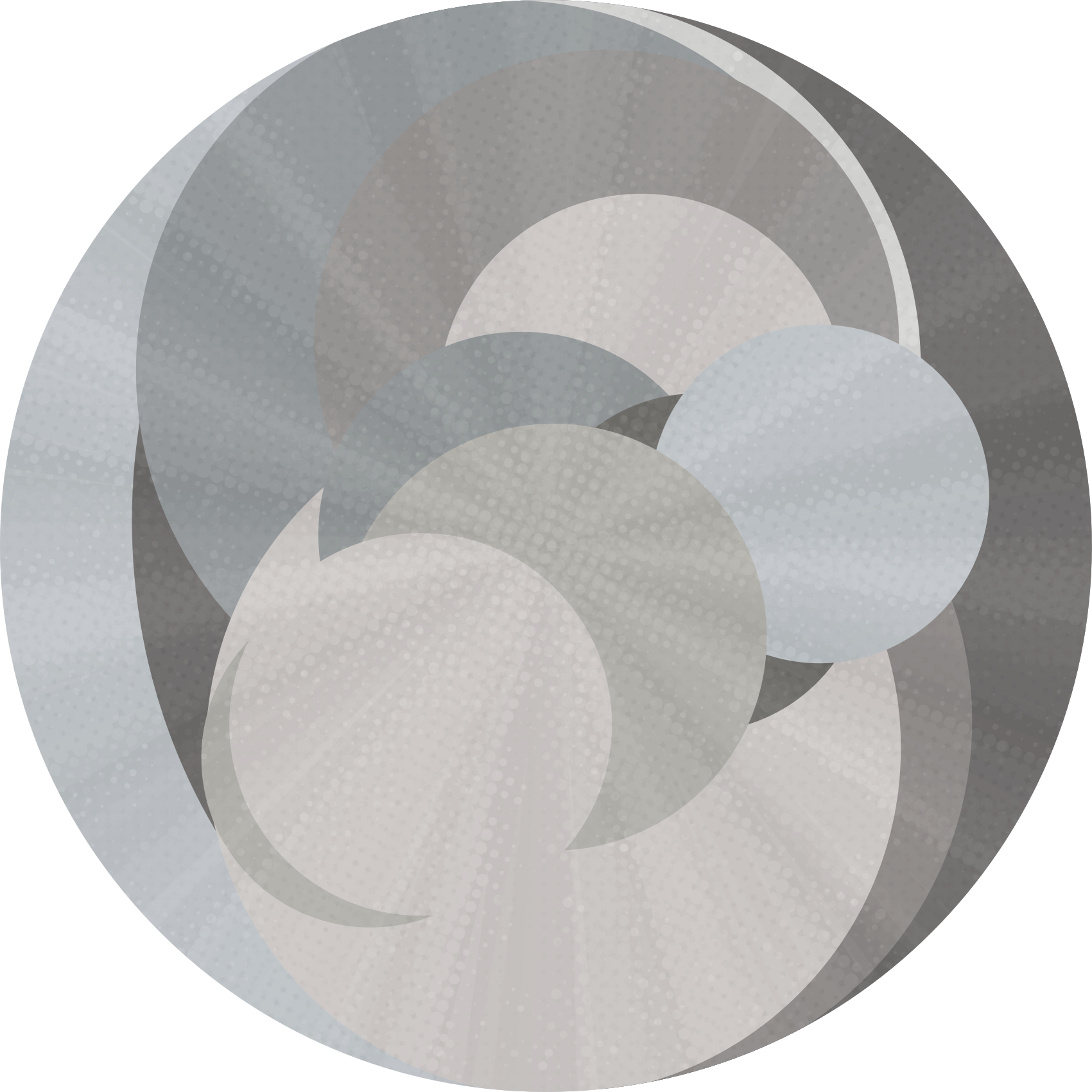 Overlappende sirkler illusjon vinyl teppe geometrisk - Tenstickers